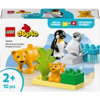 Klocki LEGO DUPLO Town Rodziny dzikich zwierząt: pingwiny i lwy 10442