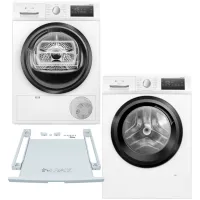 Zestaw AGD Siemens Pralka WM14N277PL 9kg + Suszarka WT45HVEEPL 8kg + Łącznik WZ20400