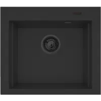 Zlewozmywak granitowy Pyramis Siros 57x51,5 1B Volcano Black edition