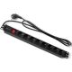 Listwa zasilająca Qoltec 1U 16A 8xSCHUKO 2m