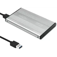 Obudowa, kieszeń do dysków Qoltec HDD SSD 2.5" SATA3 USB 3.0 Srebrna