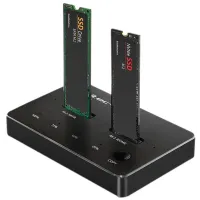 Stacja dokująca dysków Qoltec SSD M.2 NVMe SATA USB-C DUAL 2 x 2TB