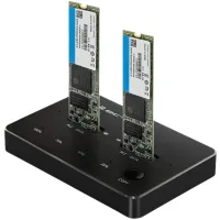 Stacja dokująca dysków Qoltec 2x SSD M.2 SATA, NGFF