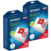 Zestaw Worwo Worki do odkurzacza MPMB02X12K 24 szt.