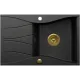 Zlewozmywak granitowy Kernau KGSO 6078 1B1D Deep Black + Gold Metallic