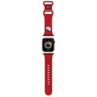 Pasek Hello Kitty HKAWMSCHBLR do Apple Watch 38/40/41 mm Silicone Kitty Head Czerwony