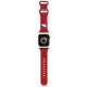 Pasek Hello Kitty HKAWMSCHBLR do Apple Watch 38/40/41 mm Silicone Kitty Head Czerwony