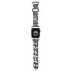 Pasek Hello Kitty HKAWMSDIESK do Apple Watch 38/40/41 mm Silicone Heads & Stripes Czarny