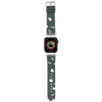 Pasek Hello Kitty HKAWMPSAPSK do Apple Watch 38/40/41 mm Kitty Heads & Bows Pattern Czarny