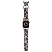 Pasek Hello Kitty HKAWMSDIEZK do Apple Watch 38/40/41 mm Silicone Bows & Stripes Czarny