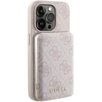 Zestaw Guess GUBPM5P15L4GEMGP do iPhone 15 Pro Etui + Powerbank 5000 mAh Różowy