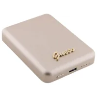 Powerbank indukcyjny Guess GUPBM3ALGSGD 5W 3000 mAh Metal Script Logo Złoty