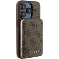 Zestaw Guess GUBPM5P15L4GEMGW do iPhone 15 Pro Etui + Powerbank 5000 mAh Brązowy