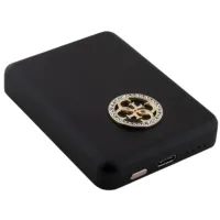 Powerbank indukcyjny Guess GUPBM3AL4DMK 5W 3000 mAh Strassed Metal Logo Czarny