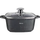 Garnek z pokrywką Kinghoff KH-1601 20 cm Czarny marmurek