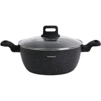 Garnek z pokrywką Klausberg KB-7671 24 cm Czarny marmurek
