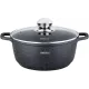 Garnek z pokrywką Kinghoff KH-1597 28 cm Czarny marmurek