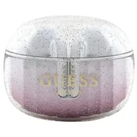 Słuchawki bezprzewodowe dokanałowe Guess GUTWSHDGKEEP Glitter Gradient Różowe