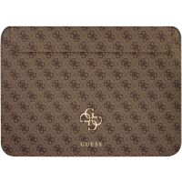 Etui na laptopa Guess GUCS13G4GFBR 4G Metal Gold Logo 13" Brązowy