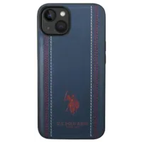 Etui U.S. Polo Assn. USHCP14MPFAV do iPhone 14 Plus / 15 Plus Leather Stitch Granatowe