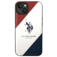Etui U.S. Polo Assn. USHCP14SPSO3 do iPhone 14 /15/13 Tricolor Embossed Białe