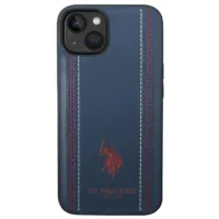 Etui U.S. Polo Assn. USHCP14SPFAV do iPhone 14 /15 /13 Leather Stitch Granatowe