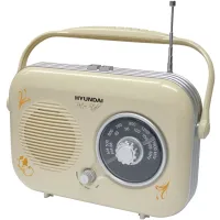 Radio Hyundai Retro PR 100B Kremowe
