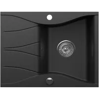 Zlewozmywak granitowy Kernau KGSO 4565 1B1D Black Metallic
