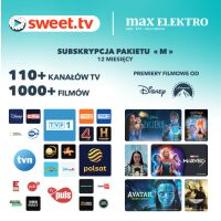 Karta subskrypcyjna SWEET.TV Pakiet M na 12 miesięcy