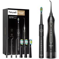 Zestaw Fairywill Szczoteczka soniczna FW-E11 + Irygator FW-5020E Czarny
