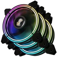 Zestaw wentylatorów ARGB do komputera Darkflash CF11 Pro 120x120 Czarny 3 szt.