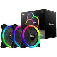 Zestaw wentylatorów ARGB do komputera Darkflash DR12 Pro 120x120 Czarny 3 szt.