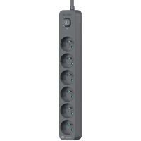 Listwa zasilająca Tracer Power Line+ 1.8m 6 gniazd Grafitowa