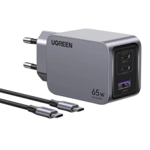 Ładowarka sieciowa Ugreen Nexode Pro USB + 2x USB-C 65W Czarna