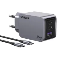 Ładowarka sieciowa Ugreen Nexode Pro USB + 2x USB-C 65W Czarna