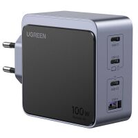 Ładowarka sieciowa Ugreen Nexode Air 100W 3x USB-C USB Szara
