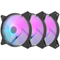 Zestaw wentylatorów RGB do komputera Darkflash C6 120x120 Czarny 3 szt.