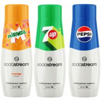 Zestaw Sodastream Syropy Mirinda + 7Up + Pepsi 440 ml