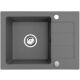 Zlewozmywak granitowy Pyramis Next 62x44 1B1D Szary beton