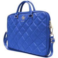 Torba na laptopa Guess GUCB15ZPSQSSGB 4G Quilted 16" Niebieska
