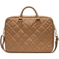 Torba na laptopa Guess GUCB15ZPSQSSGW 4G Quilted 16" Brązowa