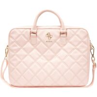 Torba na laptopa Guess GUCB15ZPSQSSGP 4G Quilted 16" Różowa
