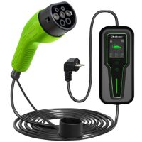 Mobilna ładowarka do samochodu elektrycznego Qoltec EV z regulacją 2w1 Typ2 3.5kW 230V LCD Wallbox 5m