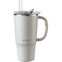 Kubek termiczny ze słomką BUYDEEM DS57 700 ml Biały