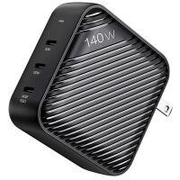 Ładowarka sieciowa INVZI GH14013 GanHub 3X USB-C 140W Czarna