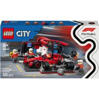 Klocki LEGO City F1Pit stop i mechanicy z bolidem Ferrari 60443