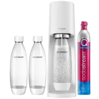 Zestaw Sodastream Saturator Terra Biały + 3 butelki Fuse 1l Białe