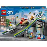 Klocki LEGO City Bez granic: tor z rampami dla wyścigówek 60460