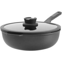 Patelnia wok z pokrywką Berghoff Leo Stone+ 28 cm
