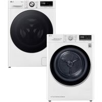 Zestaw AGD LG Pralka F4W9072YW 9kg + Suszarka RC90V9AV4N 9kg
